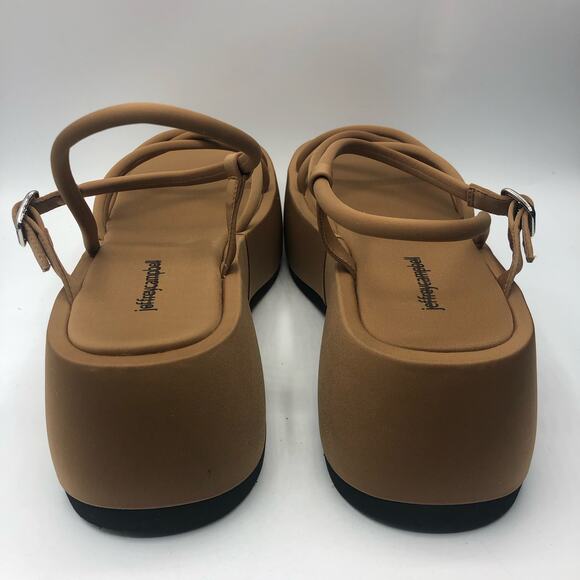 Jeffrey Campbell Glow-Up Platform Wedge Sandal - Dark Natural Neoprene Size 10 - Picture 3 of 7